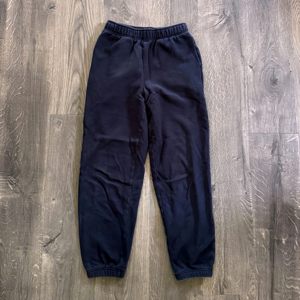 American Eagle AE Boyfriend Fleece Joggers XS Navy Blue Cotton Blend Excellent